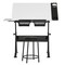 Studio Designs Modern Fusion Craft Center with 24" Tray and Stool, Charcoal/White